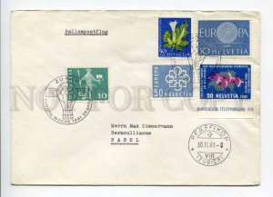 421022 Switzerland 1961 year Europa CEPT Balloon post Zurich COVER