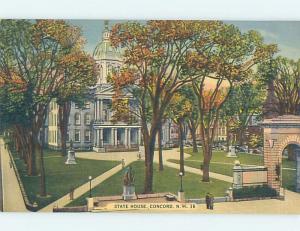 Unused Linen STATEHOUSE Concord New Hampshire NH G1137