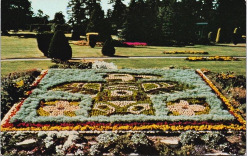 Queen's Park New Westminster BC Floral Display Unused Vintage Postcard D63