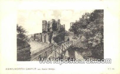 Rustic Bridge Kenilworth Castle UK, England, Great Britain Unused 