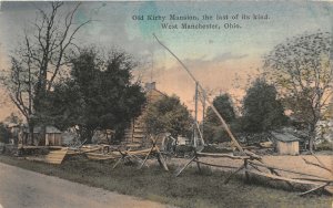 J1/ West Manchester Ohio Postcard c1910 Old Kirby Museum Last of Kind196