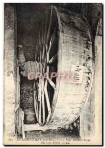 Old Postcard Mont Saint Michel Wheel Hoists
