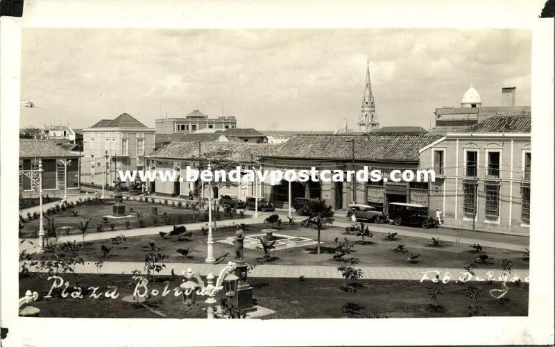 venezuela, MARACAIBO, Plaza Bolivar (1930s) Delgado RPPC (2)