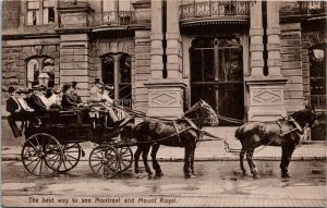 Postcard Quebec Montreal Advertising for McGarr's Sight-Seeing Coaches ~1910 K92