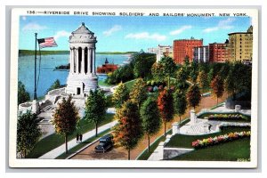 Riverside Drive and Grant's Tomb New York City NY NYC UNP WB Postcard I21