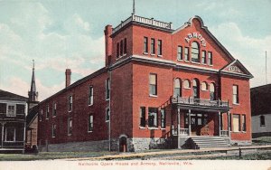 NEILLSVILLE WISCONSIN~NEILLSVILLE OPERA HOUSE & ARMOR~C C SNITEMAN PUBL POSTCRD