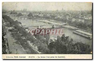 Old Postcard Collection Diary Paris Seine shooting Louvre