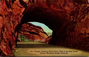 Colorado Denver Mountain Parks Park Of The Red Rocks Creation Rock Drive Tunnel