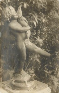 RPPC Postcard PPIE Panama Pacific San Francisco Expo Sculpture The Fish Baby Boy