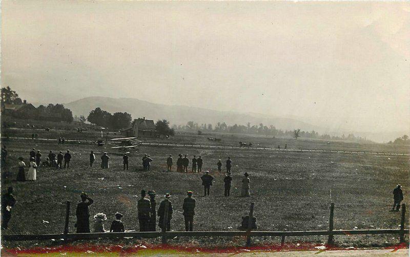 Aircraft C-1908 Early Aviation Take Off Field RPPC real photo postcard 7657