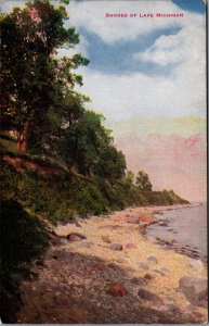 USA Shores Of Lake Michigan Vintage Postcard 09.72