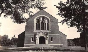 Grinnell Iowa Herrick Chapel Real Photo Antique Postcard K85036