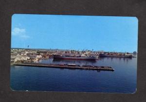 Mexico Wharf Harbor Muelle Veracruz Ver Ships Shipping Boats Postcard