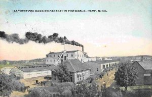 W R Roach Pea Canning Factory Hart Michigan 1912 postcard