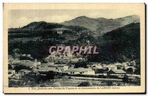 Old Postcard General view of the paper mills and cardboard Lancey