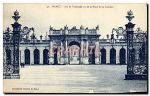 Old Postcard Nancy Arc de Triomphe seen from the Place de la Carriere