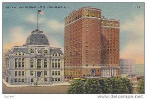 Exterior, City Hall and Biltmore Hotel, Providence, Rhode Island,30-40