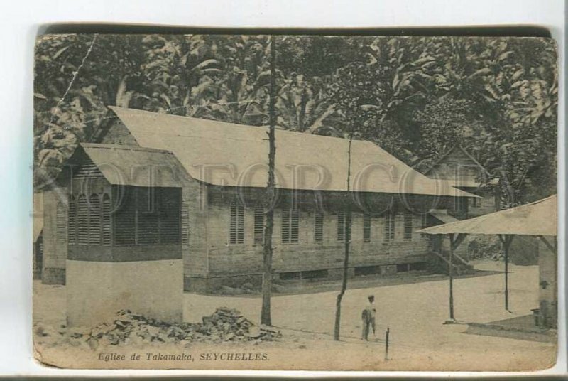 481714 Seychelles Tokamaka church Vintage postcard