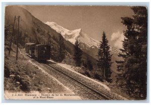 Chamonix France Postcard Montenverse and Mont-Blanc Railway 1919 WW1