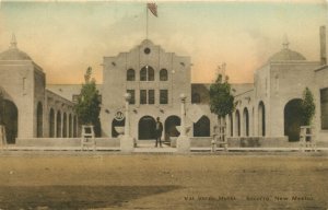 c1910s Val Verde Hotel, Socorro New Mexico Published By Hilton Pharmacy Postcard