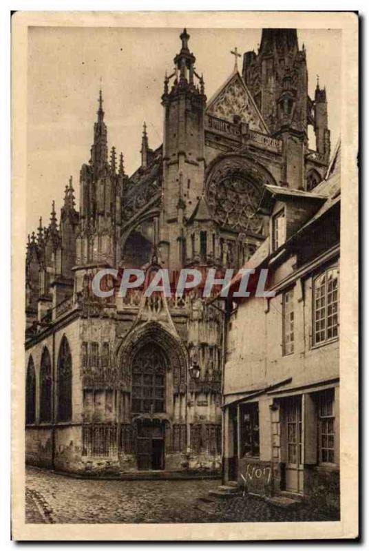 Rouen Le Havre Old Postcard caudebec in Vaux Church of Our Lady (15th)