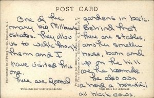 Millbrook New York NY Thorndale Mansion Old Postcard 