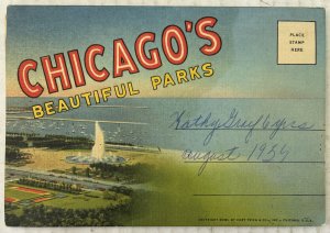 Scenes in Chicago Parks 16 Postcard Souvenir Folder