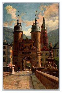 Old Bridge Heidelberg Germany UNP DB Postcard P28