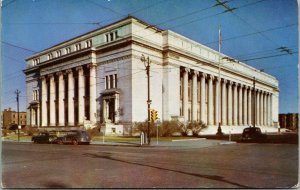 Vtg 1950s US Post Office Denver Colorado Old Cars CO Postcard