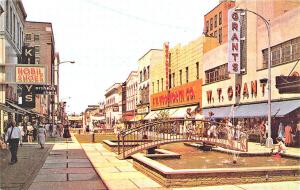 Kalamazoo MI  Street View Old Cars Vintage Store Fronts Postcard