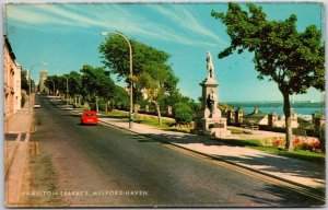 Hamilton Terrace Milford Haven Street View Monument Sightseeing Postcard