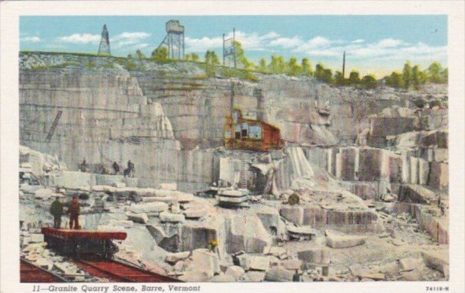 Vermont Barre Typical Granite Quarry Curteich