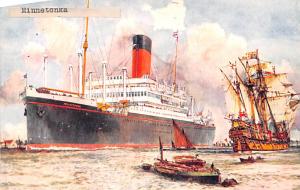 London's Largest Ship, Atlantic Transport Liner Minnetonka Ship Unused 