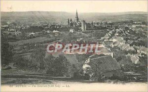 Old Postcard Autun view General (South Coast)