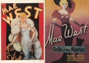 Mae West Belle Of The Nineties Rare London Cinema Poster Art Postcard