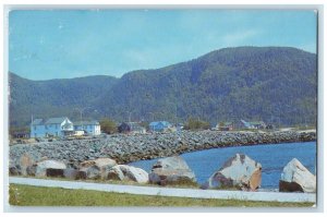 c1950's View of River in Godbout Saguenay Quebec Canada Antique Postcard