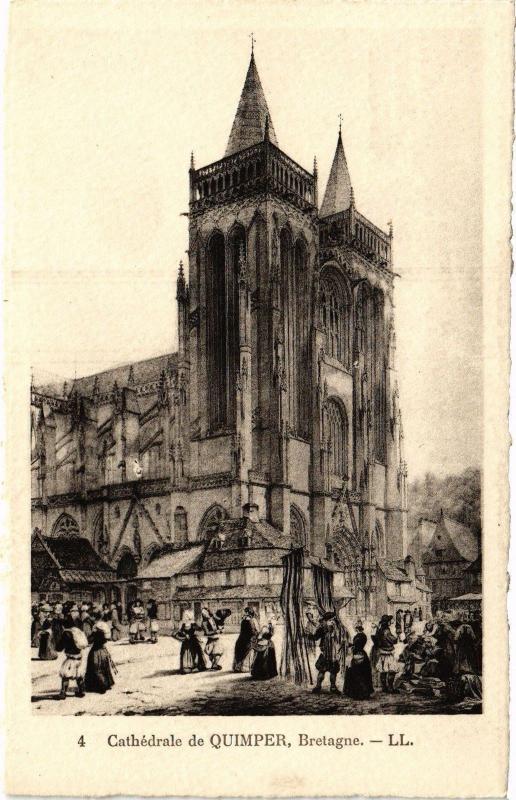 CPA Cathédrale de QUIMPER-Bretagne (206544)