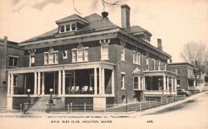 B.P.O. Elks Club Houlton ME Maine Photolux Street View Vintage Postcard 1910's