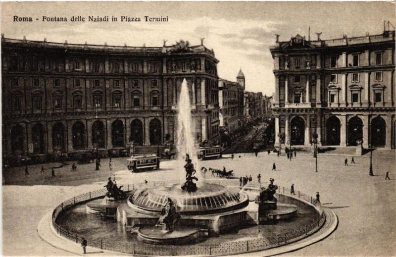 CPA ROMA Fontana delle Naiadi in Piazza Termini. ITALY (552684)