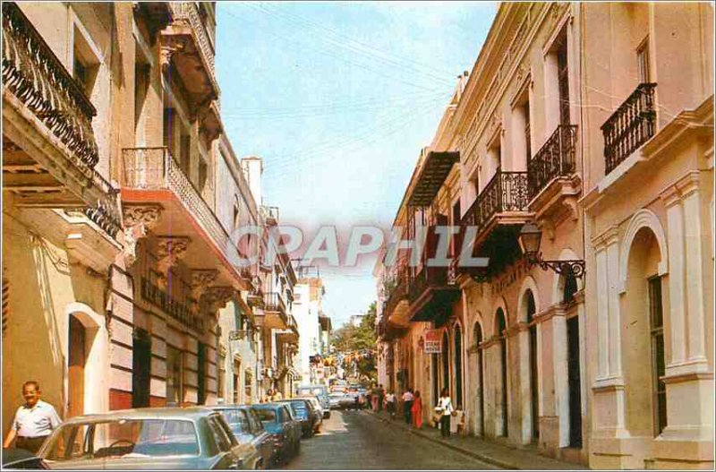 Modern Postcard Puerto Rico Typical Street in Old San Juan