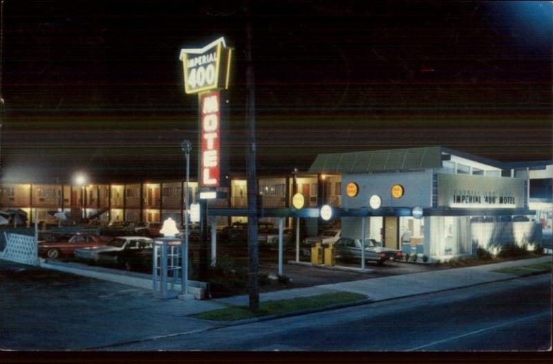 Valdosta GA Imperial 400 Motel Neon Sign - Postcard 