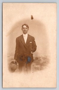 RPPC  Dapper Man  Atlantic City  Souvenir  New Jersey    Postcard