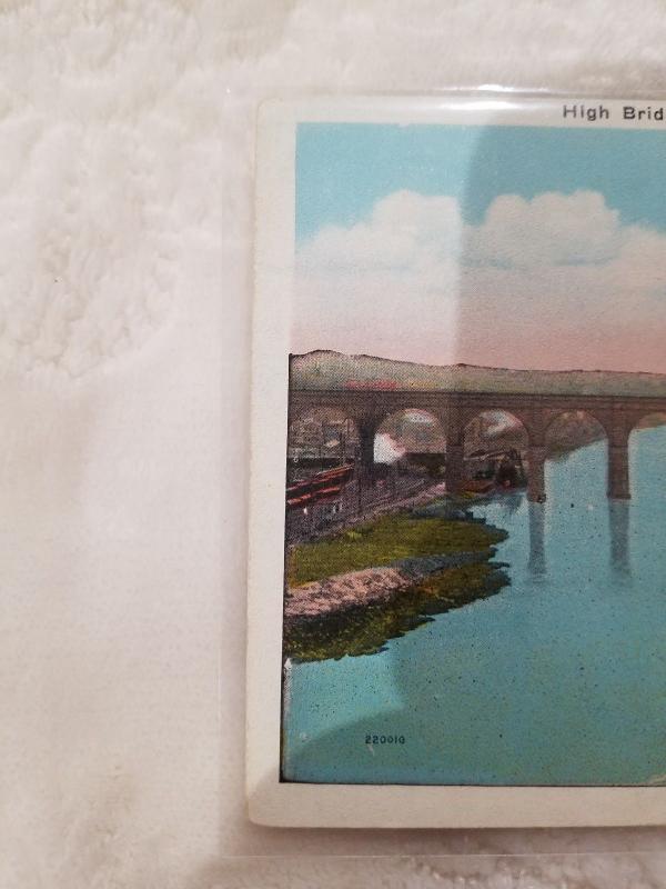 Antique Postcard, High Bridge, Harlem River and Speedway, New York