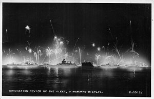 Lot352 coronation review of fllet fireworks display ship london real photo uk