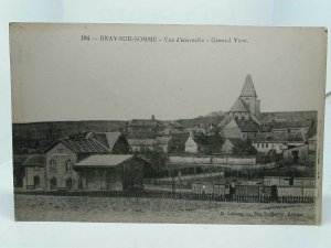 Bray Sur Somme France Vue de Ensemble General View c1912 Vintage Postcard