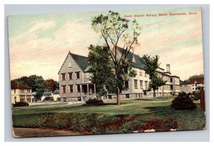 Vintage 1910s Postcard Ninth District School, South Manchester, Connecticut