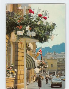 Postcard Milsom Street, The floral city of Bath, England