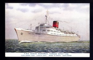 LS3614 - UK Liner - Furness Withy Line - Ocean Monarch by J.Nicholson - postcard