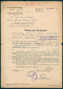 3rd Reich Germany Jewish Persecution Prisoner Changing Name Berlin Tegel 86063