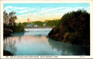 Connecticut South Meriden Hanover Pond Dam From Bridge Curteich